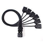 Socapex Spider - Male Socapex to Female 13amp UK Sockets