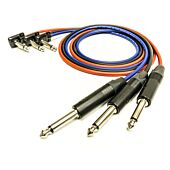 Squareplug Pancake Guitar Lead. SP400. Neutrik Jack. Lightweight Van Damme Cable