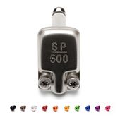 SquarePlug SP500 Low Profile Mono (TS) Right Angled 6.35mm Jack. Silver 