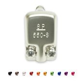 SquarePlug SP550-S Low Profile Stereo (TRS) Right Angled 6.35mm Jack. Silver 