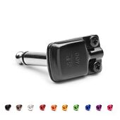 SquarePlug SP400BK Low Profile Mono (TS) Right Angled 6.35mm Jack. BLACK 