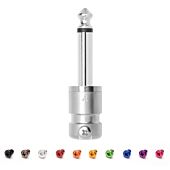 SquarePlug SPS4 Low Profile Mono (TS) Straight 6.35mm Jack. Silver 