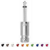 SquarePlug SPS6M Medium Body Mono (TS) Straight 6.35mm Jack. Silver