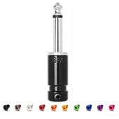 SquarePlug SPS6MBK Medium Body Mono (TS) Straight 6.35mm Jack. Black