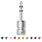 SquarePlug SPS6-S Short Body Stereo (TRS) Straight 6.35mm Jack. Silver