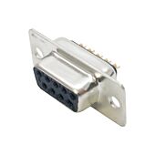 Standard Density. Machined 9 Pin D SUB Connector. High Quality Female Solder Type Pins