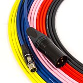 TA3 Style Mini XLR Cable. 3 Pin Mini Female to Standard Male