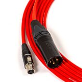 TA3 Style Mini XLR Cable. 3 Pin Mini Female to Standard Male