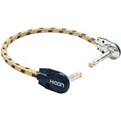 TRS Pancake Patch Lead. Flat Vintage Balanced Cable. HiCon 1/4 Jack