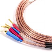 Van Damme (4mm) High-Definition Audiophile Speaker Cables. Banana to Spades