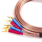 Van Damme (4mm) High-Definition Audiophile Speaker Cables. Spades