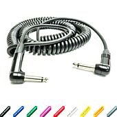 Van Damme Curly Guitar Lead. Neutrik Instrument Cable. STUDIO GRADE. 70cm  2.5m