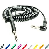 Van Damme Curly Guitar Cable. Neutrik Jack to Jack Lead. STUDIO GRADE. 70cm  2.5m