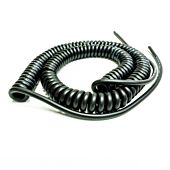 Van Damme Curly Guitar Cable. Mono TS Lead. Flexible Shielded. 70cm  2.5m Extended Length