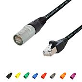 Flexible Shielded CAT5e Cable. Van Damme, Neutrik Ethercon to RJ45 Network Data