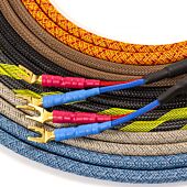 4mm Van Damme Audiophile Passive Speaker Cable. Gold SPADE Connectors. Single