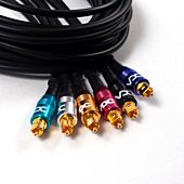 Van Damme TOSLINK Light-Pipe digital audio optical cable. Metal Connectors