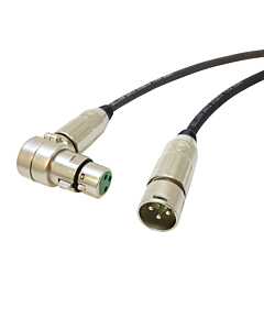 Belden Angled Female to Male XLR Lead. Low Impedance Rubber Balanced Cable. Active Monitor 