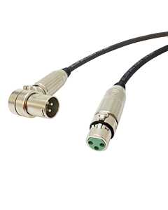 Belden Angled Male to Female XLR Lead. Low Impedance Rubber Balanced Cable. Active Speaker 