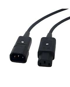 Premium IEC Kettle Extension Lead. C13 to C14. Long Flexible Mains Power Cable