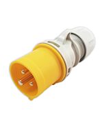 16amp 110v Yellow Site Ceeform Cable Mount Male Plug. 3 Pole PCE (013-4)