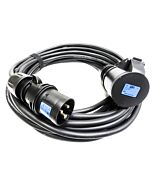 16amp Plug to 32amp Socket Black Events CEEform Commando Power ADAPTER (3x2.5mm)
