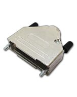 25 Pin d Sub Die Cast Metal Hood. Steel with Black Plastic Cap Jackscrews UNC4-40