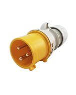32amp 110v Yellow Site Ceeform Cable Mount Male Plug. 3 Pole PCE (023-4)