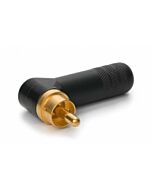 Switchcraft 3502RABAU Angled RCA Plug. Gold Phono Connector