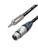 Female XLR to Stereo Mini Jack lead Black