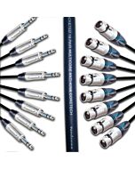 Van Damme Neutrik 4 Way Balanced TRS Jack to Female XLR Snake