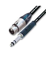 Neutrik 4.4mm TT Bantam Jack to Female XLR Patch Lead. Van Damme Cables.