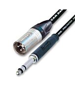 Neutrik 4.4mm TT Bantam Jack to Male XLR Patch Lead. Van Damme Cables.