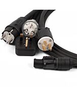 Neutrik True 1 Powercon Female to Mains Plug Link Lead. Tough H07RN-F NAC3FX-W. UK. USA. EU. AUS Plugs.
