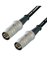 Fully wired 5 Pin Midi Cable Black