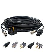 Combined Power & Signal Cable. Active Speaker Audio & Mains Hybrid. 13 amp Lead