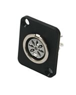 Deltron 7 Pin DIN Chassis Panel Mount. Female Connector. 650-0700. D-Type. 