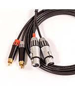 Female XLR to RCA Interconnect Cable. Left & Right Pair. Phono. Cinche Lead