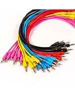 foxDC Eurorack Modular Synth CV Patch Cables. 3.5mm Mono TS (6.Pack)