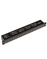 Neutrik Flexi-Norm NYS-SPP-L1 Jack patch panel. 1u 19inch. 24 way TRS