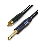 Neutrik Van Damme Gold Plated RCA to Mono Jack Black