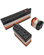 HEAVY DUTY Permaplug 1 2 & 4 Gang trailing Socket. ELS13W-01. Black White or Orange