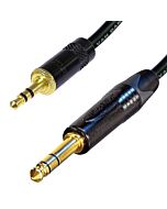 Stereo Mini Jack to Stereo Jack Lead. 3.5mm to 6mm Jack Cable. Ipod to Amplifier