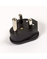 Masterplug HDPT15B 15A Heavy Duty Round 3 Pin Rubber Plug. sleeved pins. Lighting