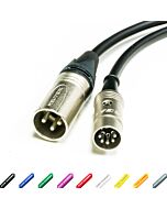 MIDI over XLR Adapter Cable. Male XLR to 5 Pin DIN. Neutrik & Van Damme