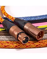 Mogami 2534 Balanced XLR to XLR Lead. Techflex Braided. Neutrik Copper & Gold 