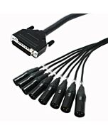 25 Pin D Sub to Male XLR Cable. Serial db-25 MOGAMI Multicore Snake Lead