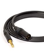 Mogami W2549 Low Capacitance Balanced Cable. Neutrik GOLD TRS Jack to XLR Lead