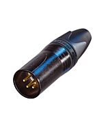 Neutrik 4 Pin NC4MXX-B Gold Male XLR Connector. Headphone Amp & DC power 