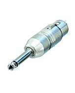 Neutrik NA2FP 3 Pin Female XLR to Mono Quarter plug Audio Adaptor Convertor Changer